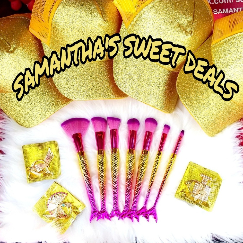 NEW Large 7 piece Mermaid makeup brush set